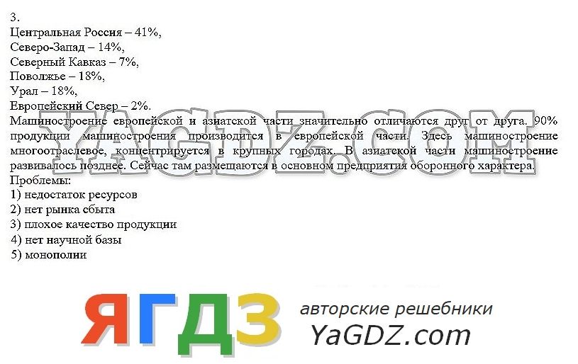 Практическая работа по географии 9 класс машиностроение